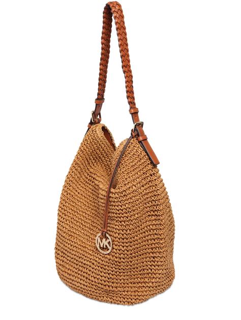 hobo michael kors straw bag|Michael Kors hobo bag sale.